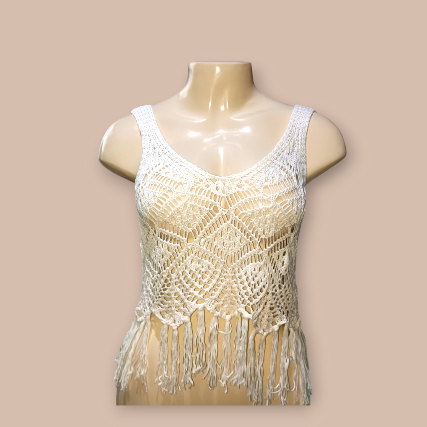 VCAY Cover Up Fringe Hem Crochet