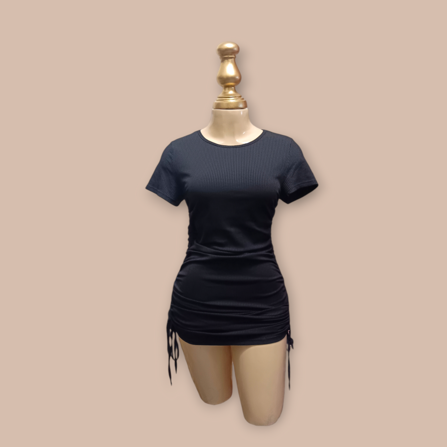 String cotton mini dress