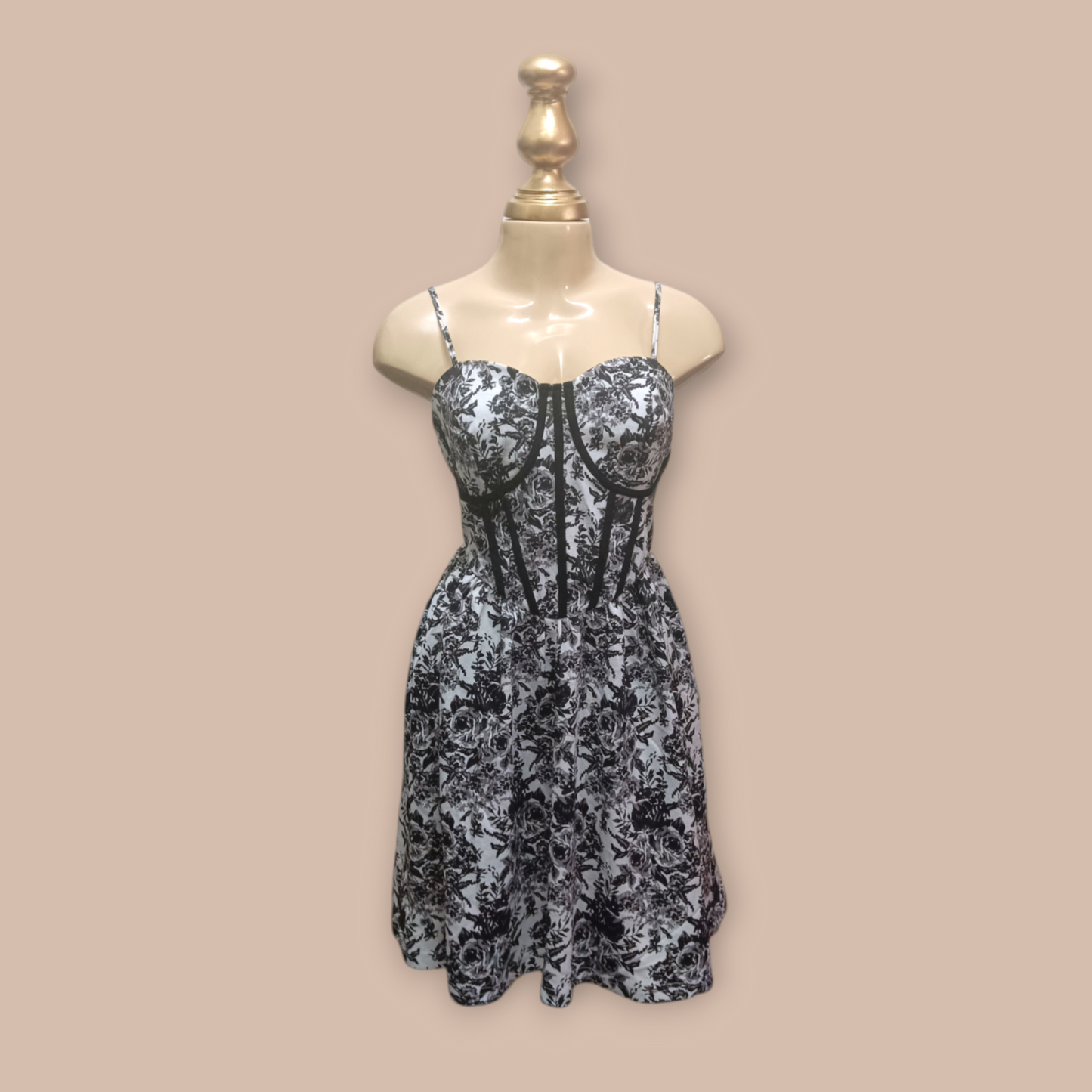 Floral Print Bustier Cami Dress Corset Dress